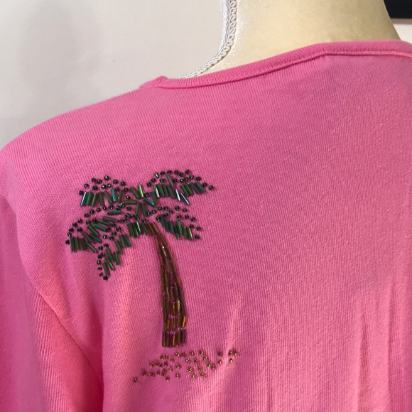 Quacker Factory Sequined Summer Scene Top - Picture 5 of 8